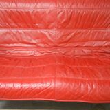 Vintage design sofa from the 80s/90s in leather