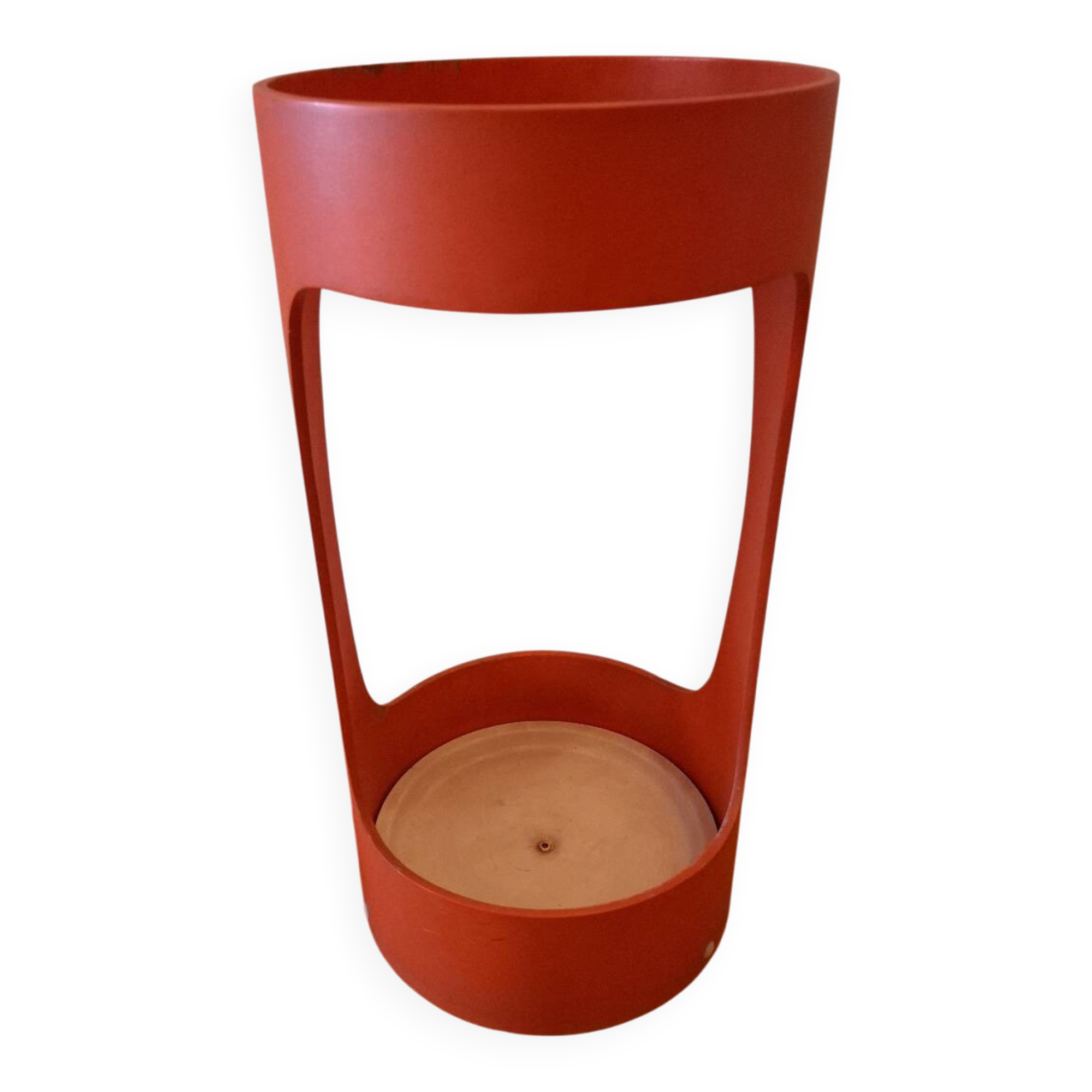 Vintage 70's wooden umbrella stand