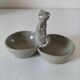 Salt and pepper shakers in glazed stoneware with dog – Handmade pottery