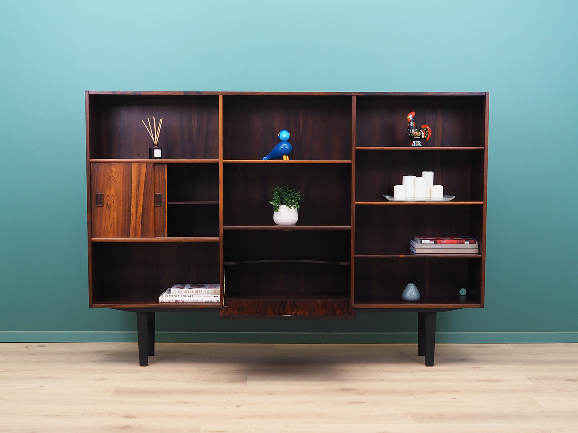 Rosewood bookcase, Danish design, 1960s, manufactured by Westergaards