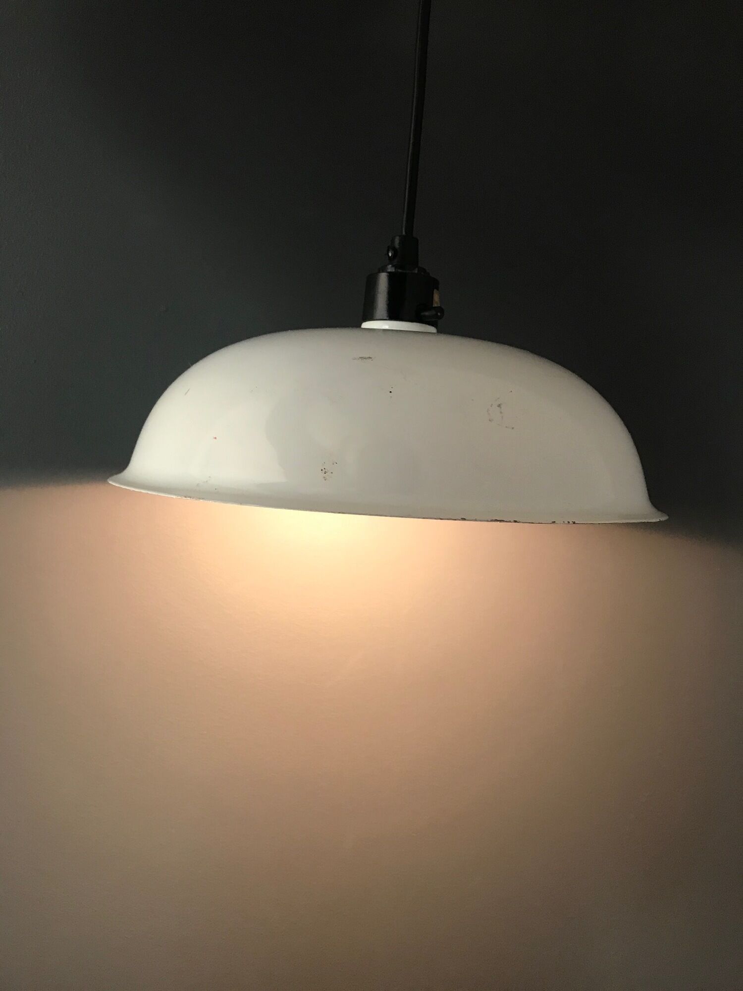 Scandinavian hanging in enamelled metal from abo randers made in danemark