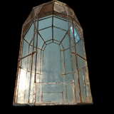 Antique glass and brass showcase handmade