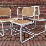 B32 Marcel Breuer white chairs