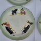 4 dessert plates bullfighting Choisy Le Roy Terre De Fer