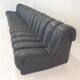De Sede DS-600 "Non Stop" Snake Shaped Modular Sofa in Full Black Leather