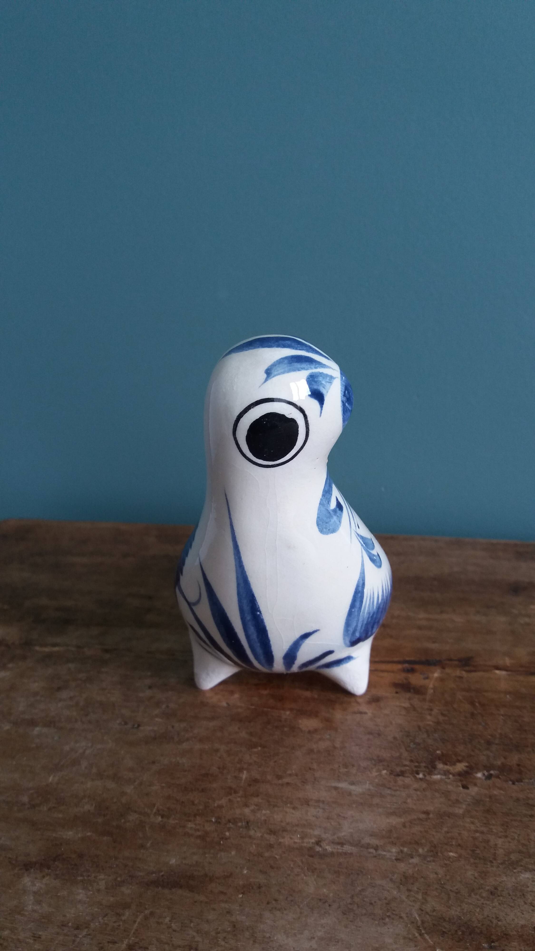 Ceramic bird, hand-painted, Mexico