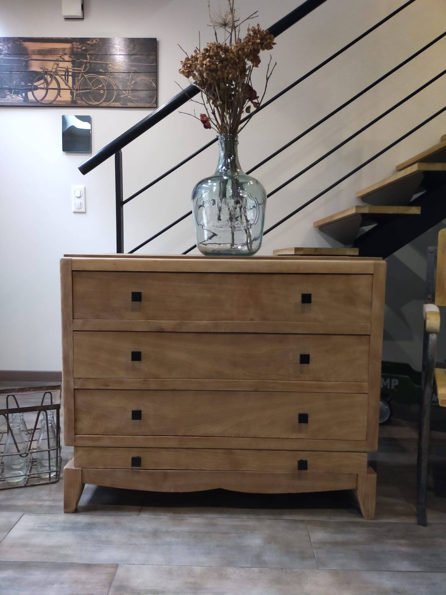 Commode chêne massif rénovée