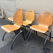 Set of 4 industrial style chairs