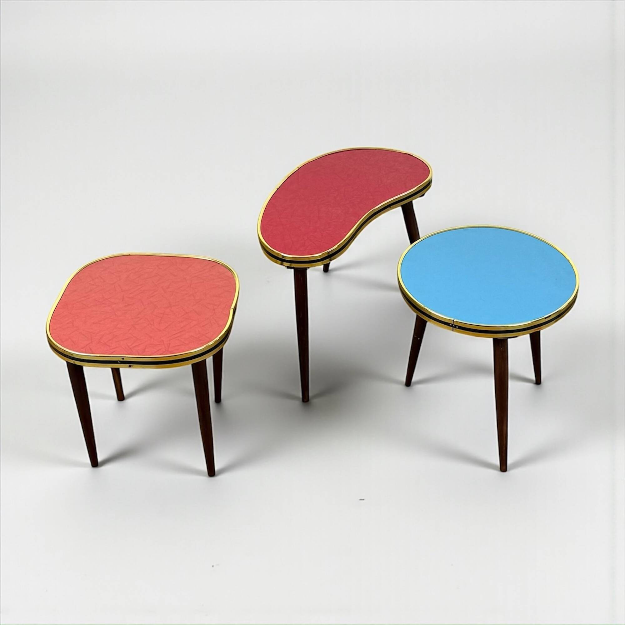 Set of Three 1950s Mid Century Plant Stands, West Germany