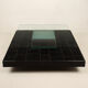 Table basse avec base en cuir de pecari par Tito Agnoli pour Caleido, 1970