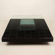 Coffee table with pecari leather base by Tito Agnoli for Caleido, 1970