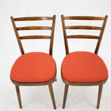 Ensemble de quatre chaises à manger Tchécoslovaquie 1965