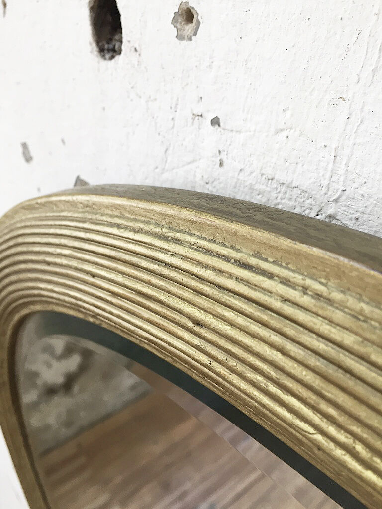 Napoleon oval mirror with 19th century cane