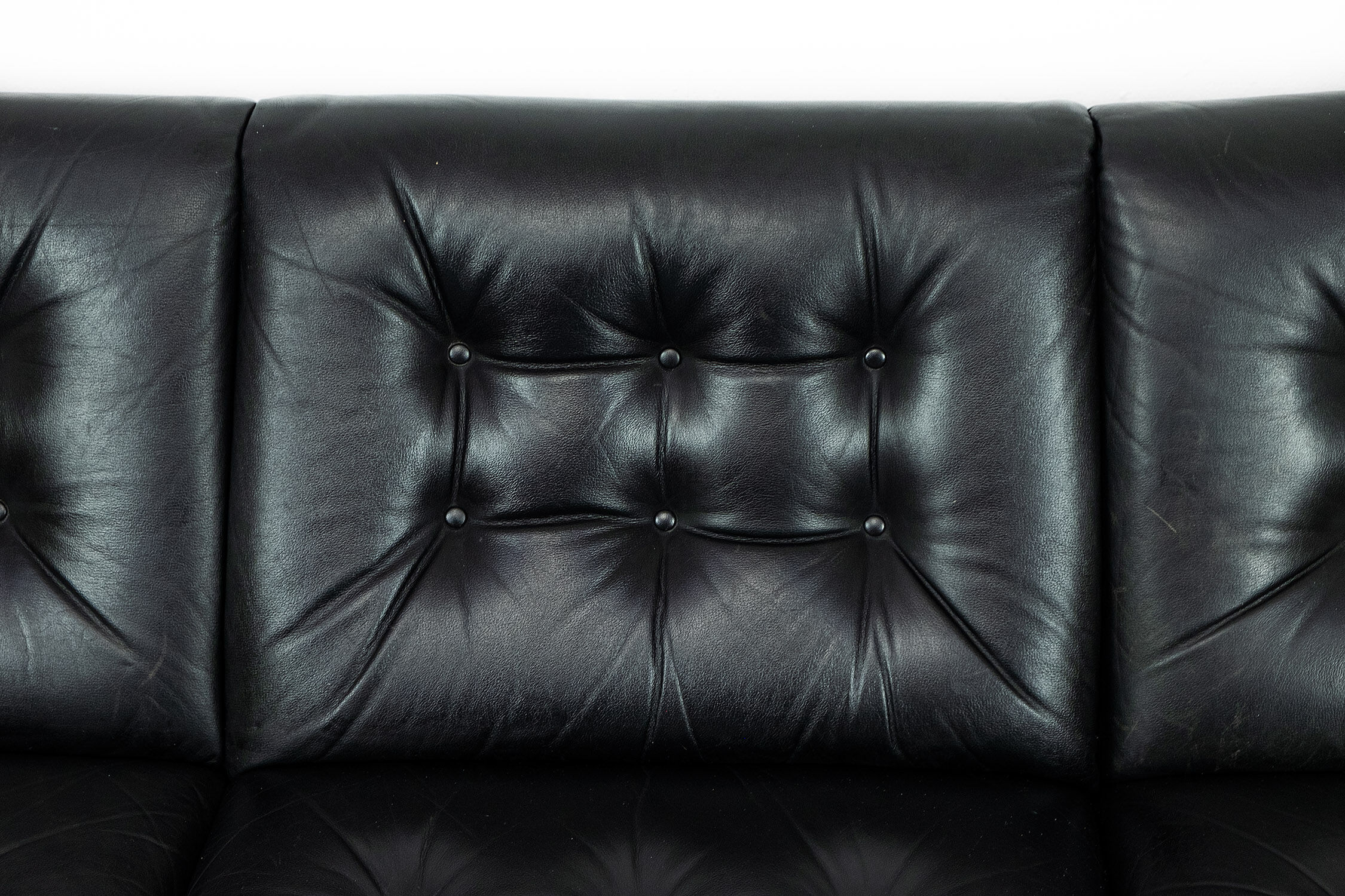 Midcentury leather lounge sofa 1960s