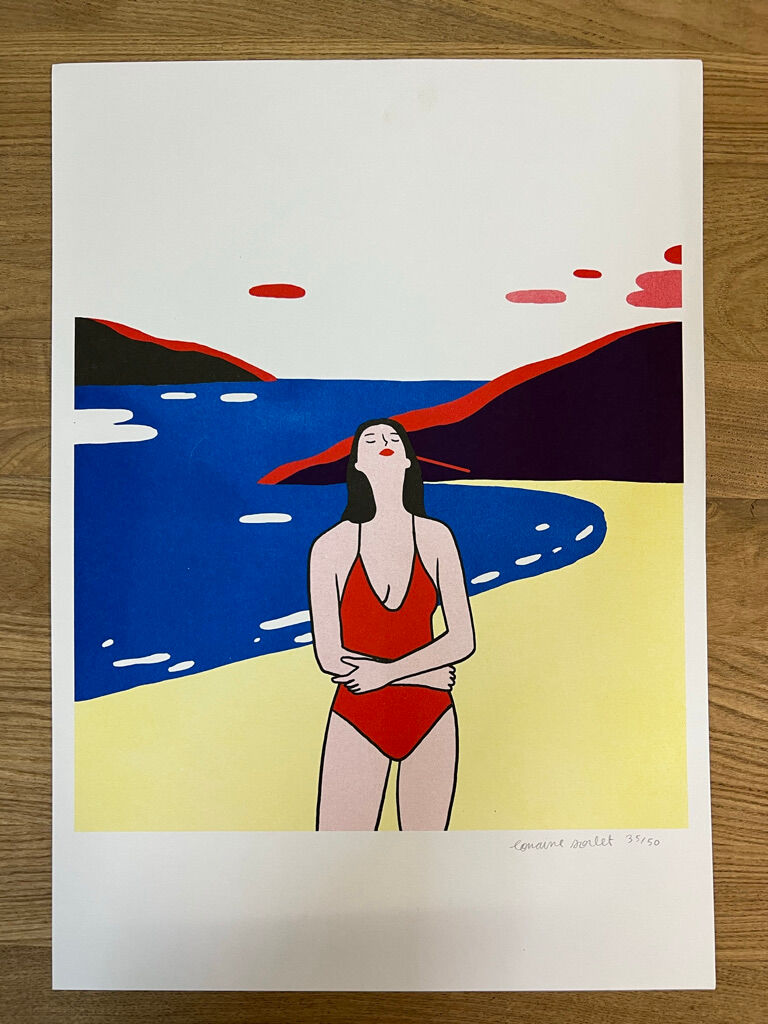 Illustration "Pose on the beach"