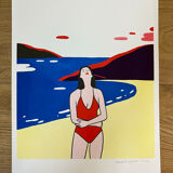 Illustration "Pose on the beach"