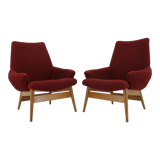 1960s Pair of Miroslav Navratil lounge Chairs, Czechoslovakia