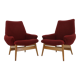 1960s Pair of Miroslav Navratil lounge Chairs, Czechoslovakia