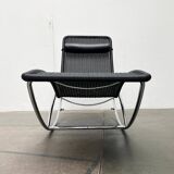 Vintage chaise longue model S 828 in tubular steel by Torben Skov for Thonet, 1980s.