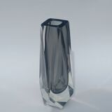 Faceted Murano Sommerso Vase by Flavio Poli