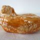 Ceramic enamelled hand dish from the 1970s