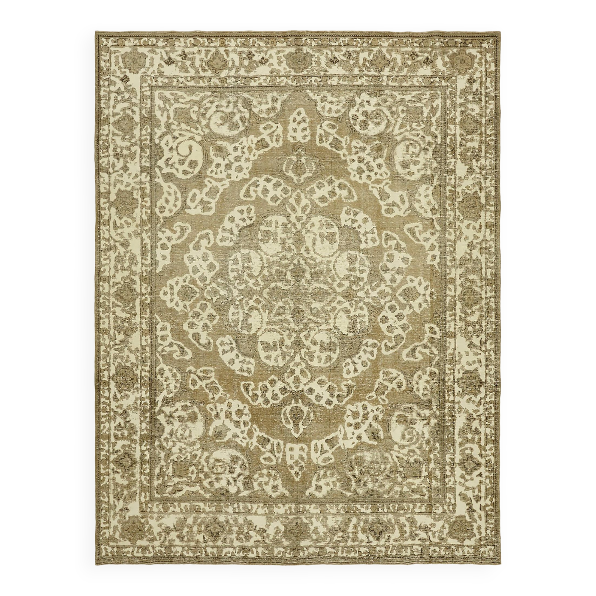286 cm x 374 cm beige wool carpet