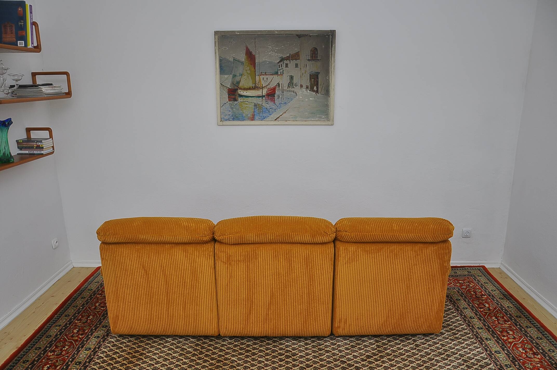 Yellow modular sofa, 1970s, set of 3