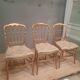 Set of 3 Napoleon III chairs in gilded wood