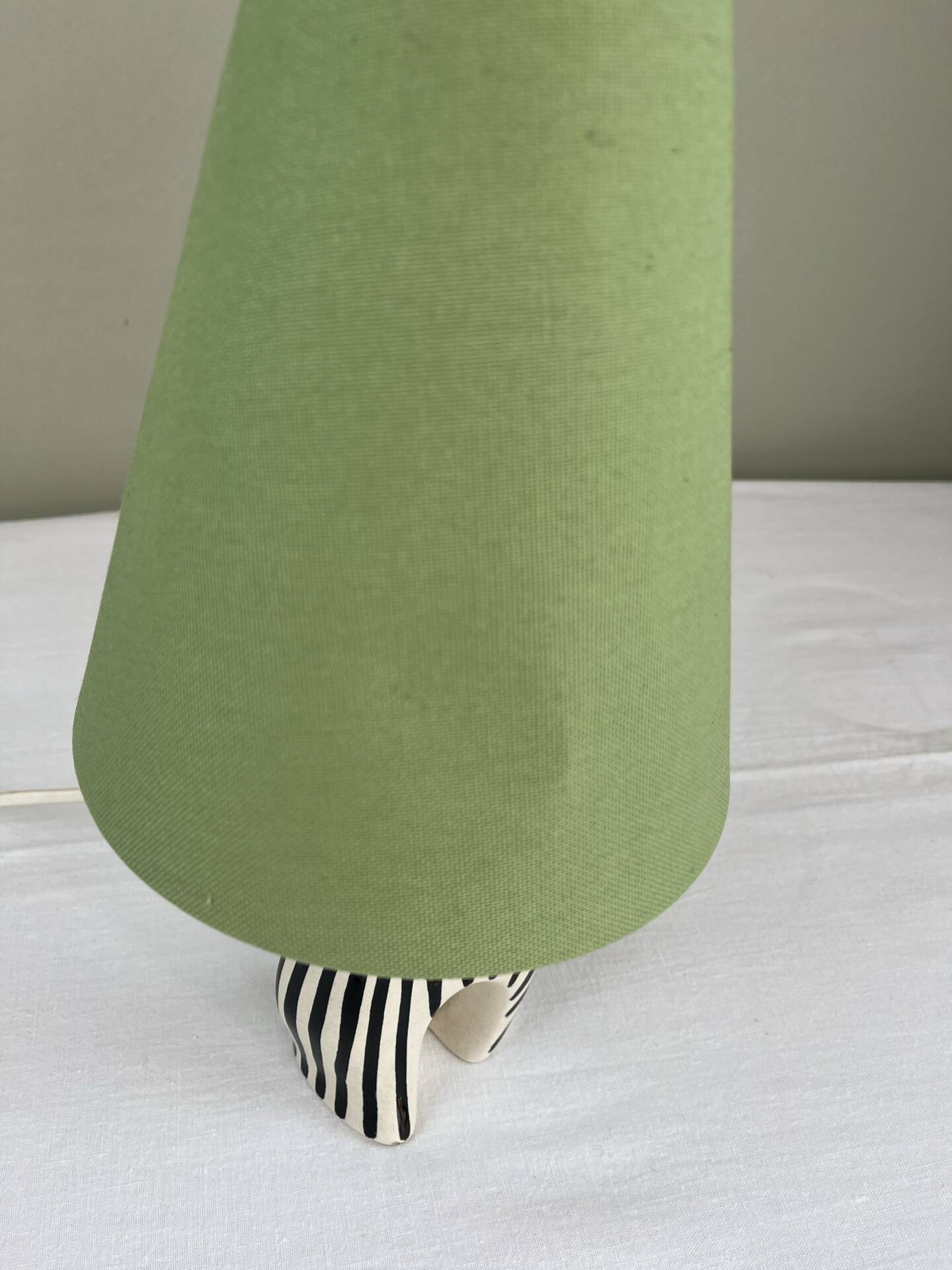 Vintage zebra lamp