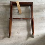 NAUTICAL STYLE FOLDING COFFEE TABLE WITH MAHOGANY BUTLER TOP