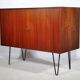 Buffet d'Erich Stratmann, teck, pieds en épingle à cheveux, armoire, années 1960