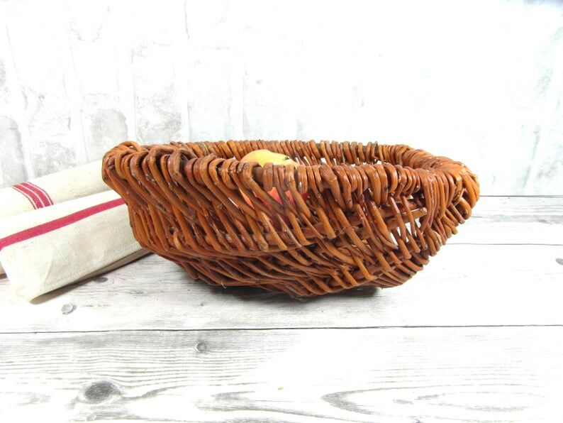 Bird's nest basket, vintage wall decoration