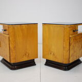 Set of two bedside tables designed by Jindřich Halabala for UP závody, 1950's.