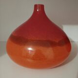 Pair or 2 glass paste vases from the 80s vintage.