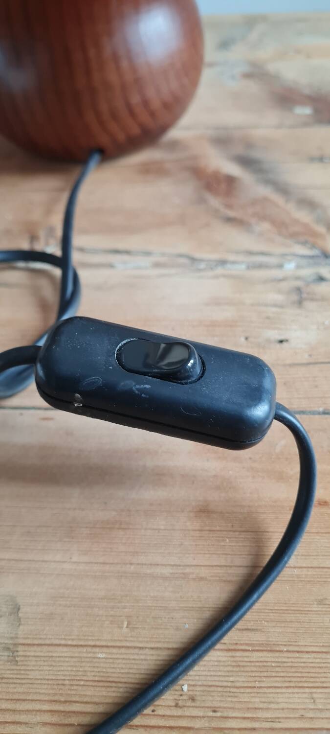 Walnut wood ball lamp