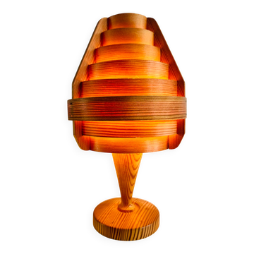 Model B-119/1 Pine Veneer Conical Table Lamp By Hans-Agne Jakobsson For Ab Markaryd, Sweden 1960S