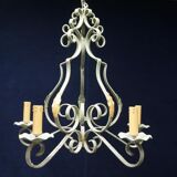 Chandelier. Polychrome metal.