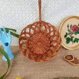 Rattan basket with handle -vintage