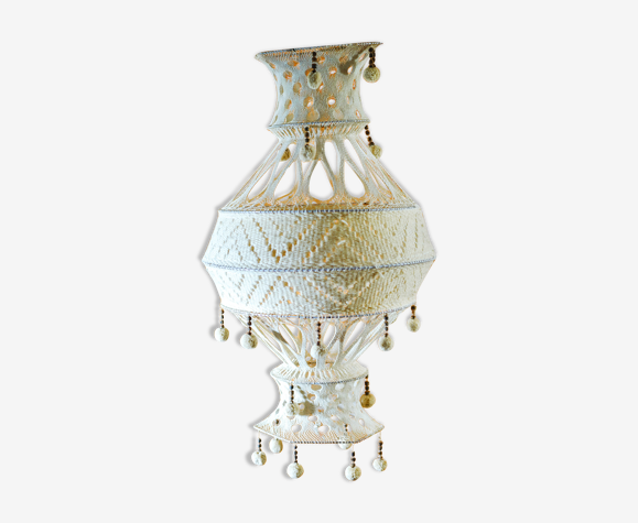 Suspension macramé crochet années 70