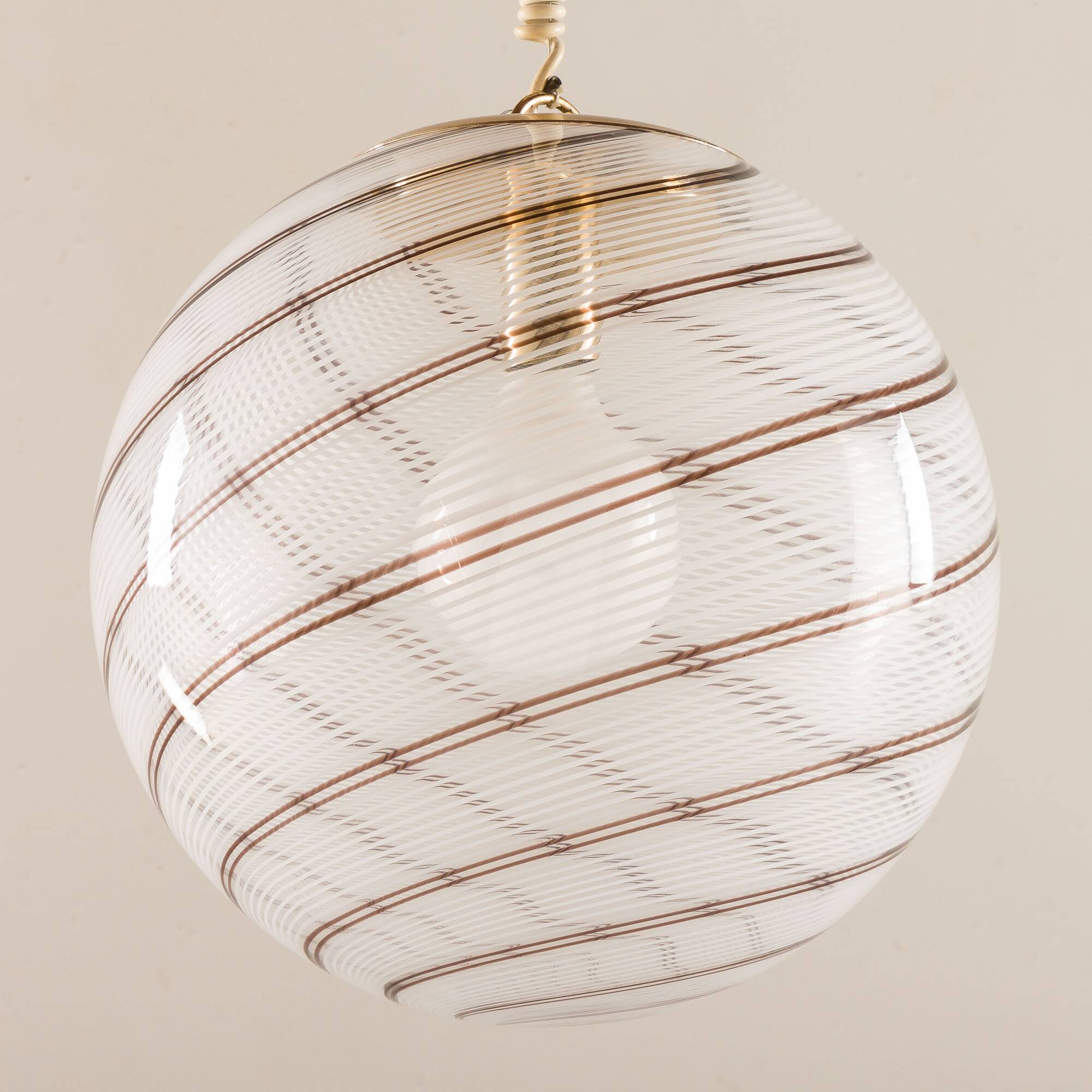 Murano globe pendant lamp by Lino Tagliapietra, Italy 1970s