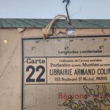 Carte scolaire Vidal Lablache Planisphère Colonies Françaises
