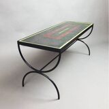 Enameled lava coffee table - 1950s
