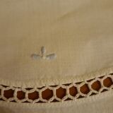 White tablecloth embroidered with lace & days