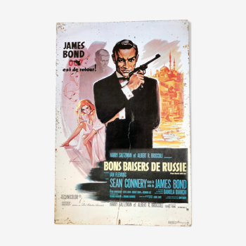 Plaque en métal James Bond film 'Bon Baiser de Russie '