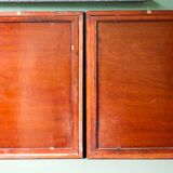 Antique asian painting on rice paper in high quality wood frames, c 1910s