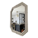 Vintage bamboo-style backelite mirror from the 70s