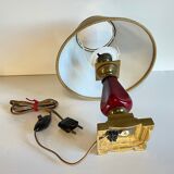 Vintage ceramic and brass lamp