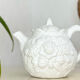 White slurry teapot