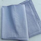 Nappe bleue en toile lin/coton 1m70 x 3m25