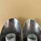 Pair of vintage double wall lamps, chromed metal, Germany 1960